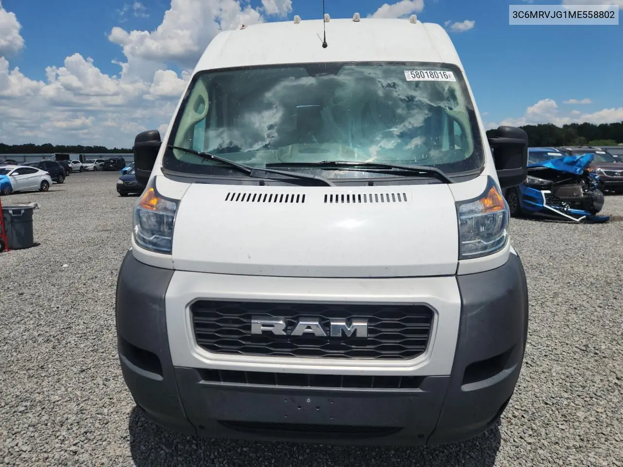 2021 Ram Promaster 3500 3500 High VIN: 3C6MRVJG1ME558802 Lot: 58018016