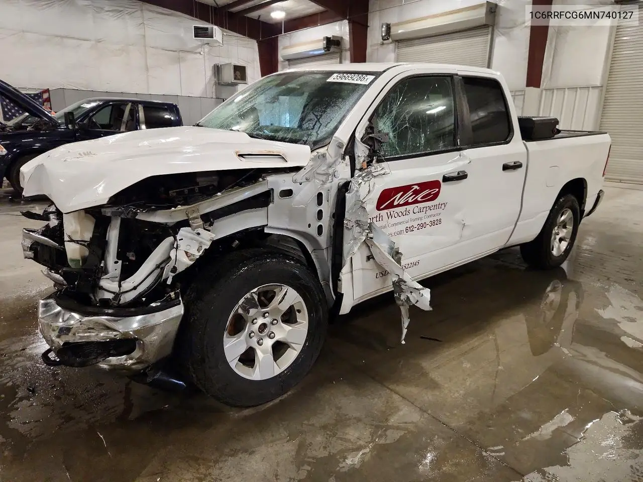 2021 Ram 1500 Tradesman VIN: 1C6RRFCG6MN740127 Lot: 59669286