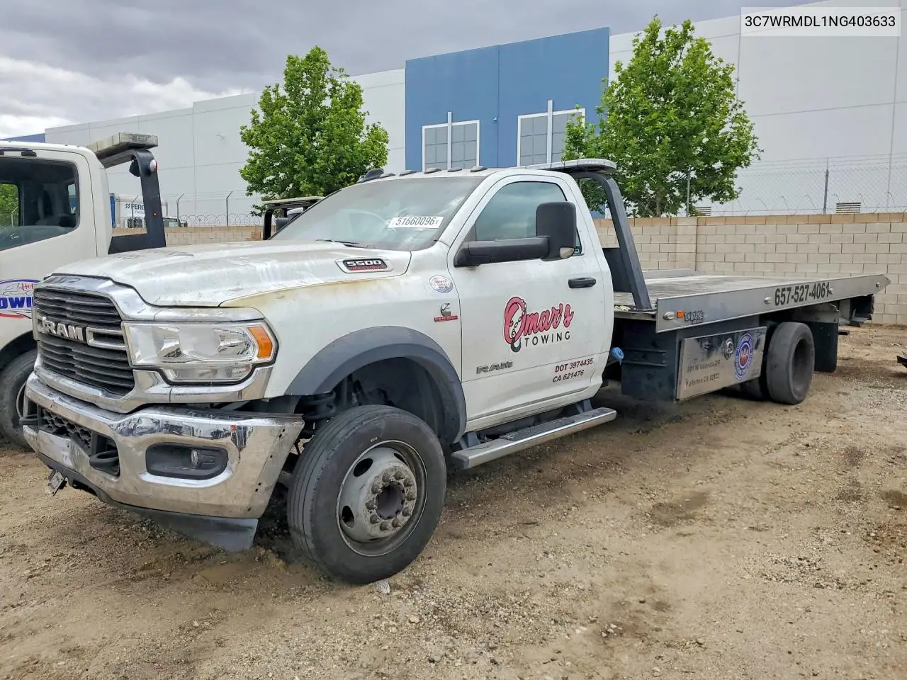 2022 Ram 5500 VIN: 3C7WRMDL1NG403633 Lot: 51660096