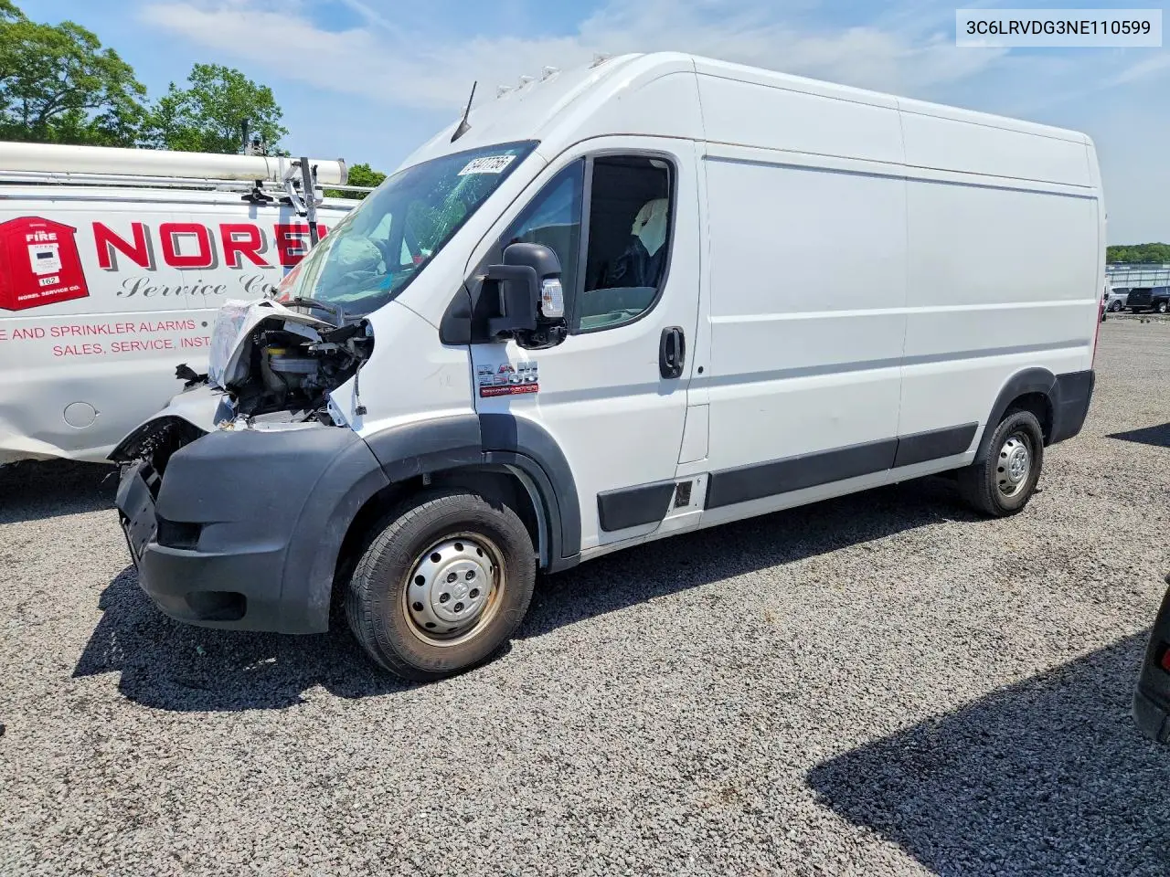 2022 Ram Promaster 2500 2500 High VIN: 3C6LRVDG3NE110599 Lot: 54477756