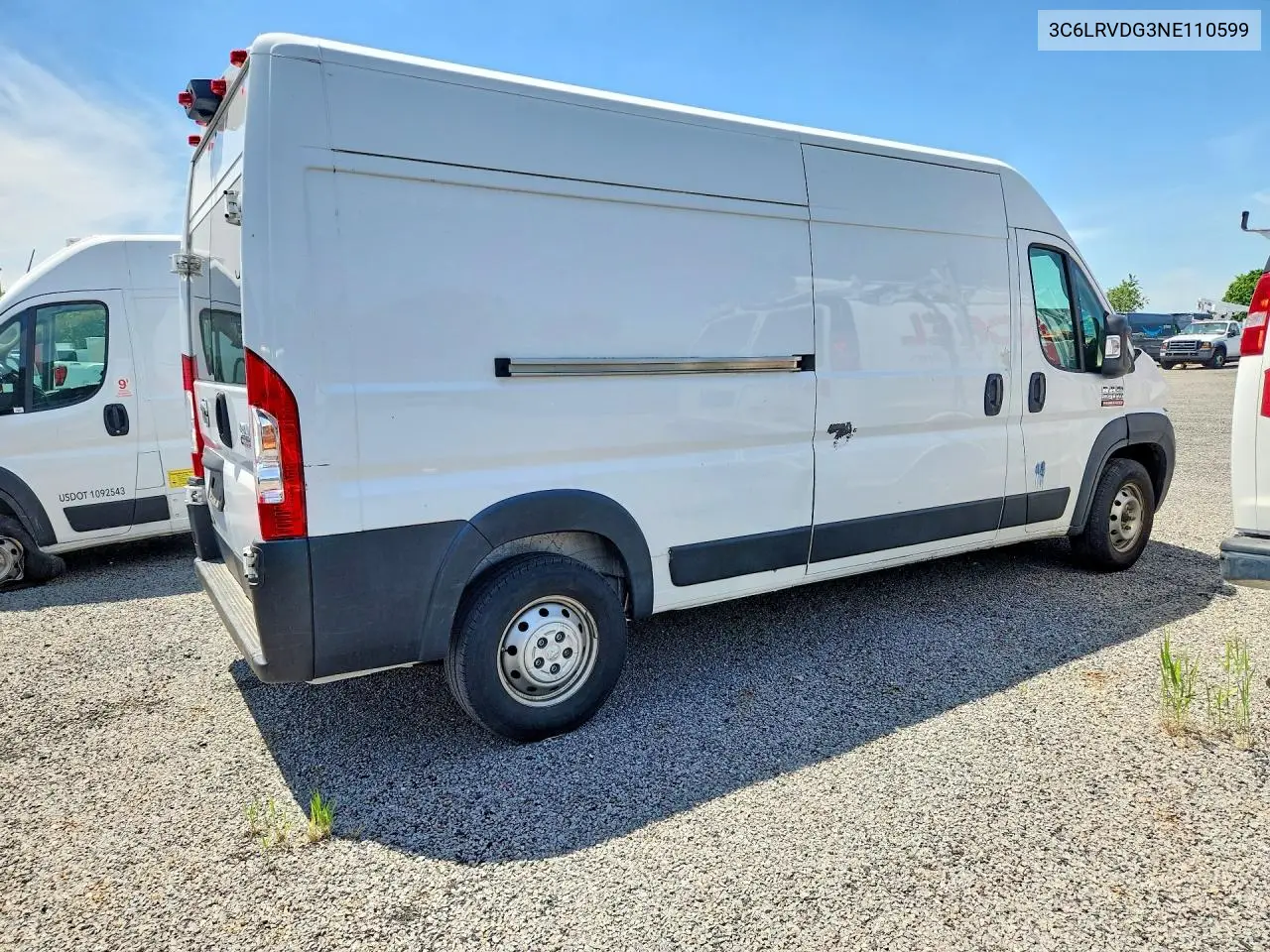 2022 Ram Promaster 2500 2500 High VIN: 3C6LRVDG3NE110599 Lot: 54477756
