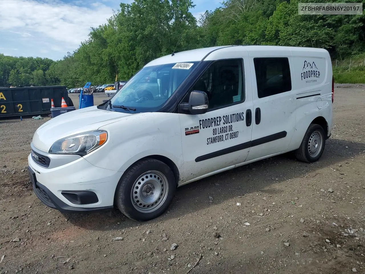 2022 Ram Promaster City Tradesman Delivery Van VIN: ZFBHRFAB8N6Y20197 Lot: 56842086