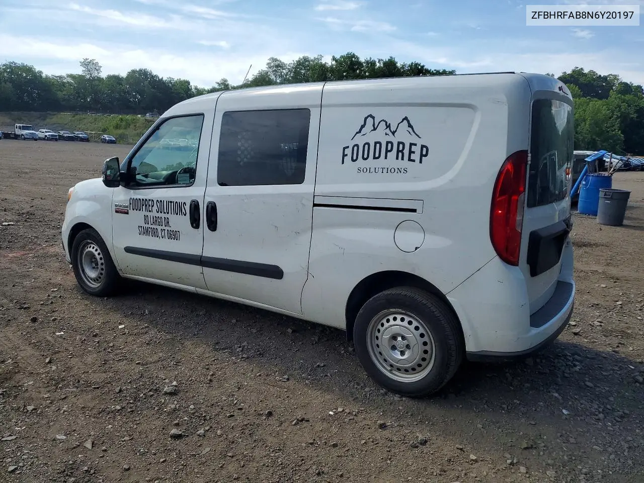 2022 Ram Promaster City Tradesman Delivery Van VIN: ZFBHRFAB8N6Y20197 Lot: 56842086