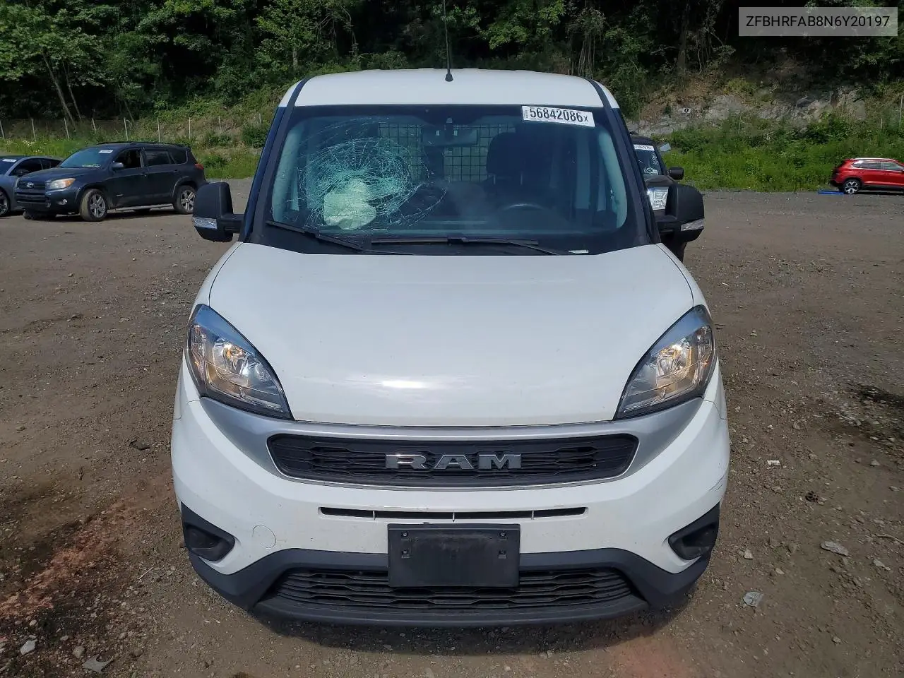 2022 Ram Promaster City Tradesman Delivery Van VIN: ZFBHRFAB8N6Y20197 Lot: 56842086