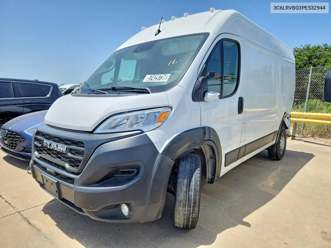2023 Ram Promaster 1500 1500 High VIN: 3C6LRVBG3PE532944 Lot: 57429736
