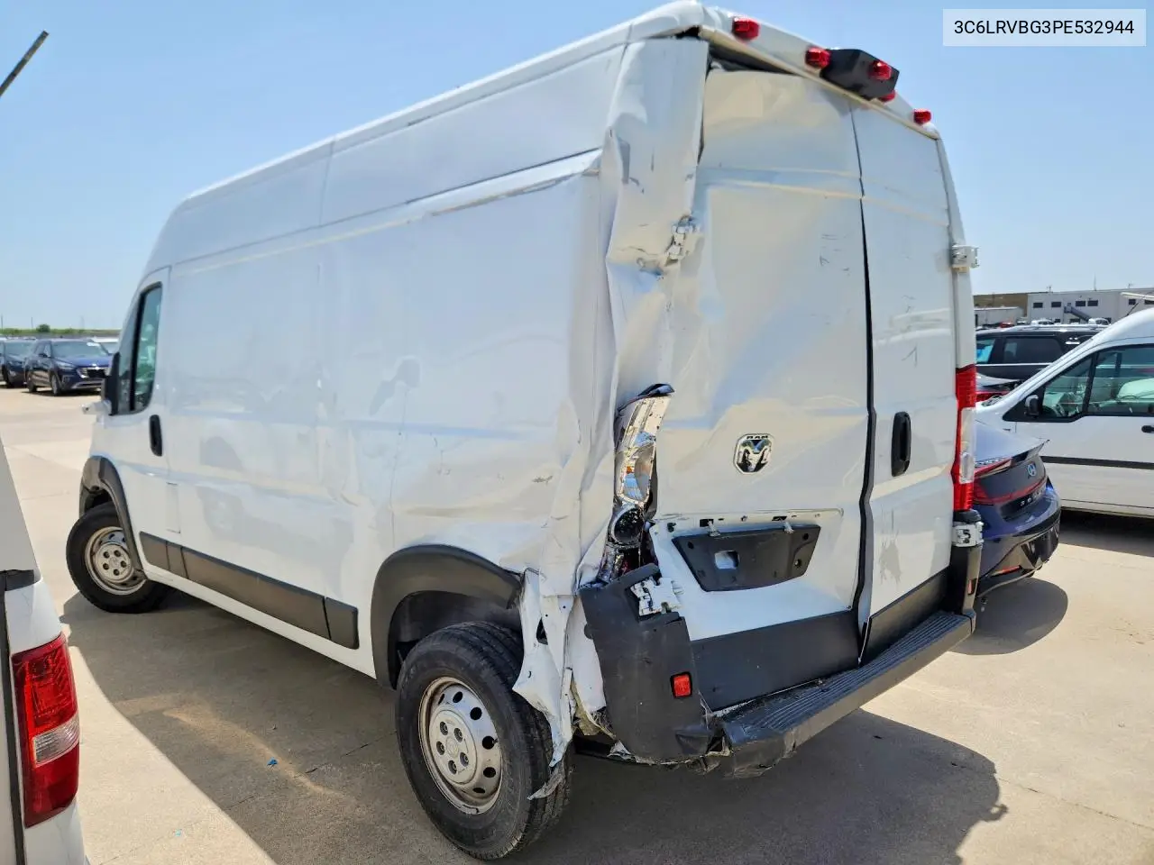2023 Ram Promaster 1500 1500 High VIN: 3C6LRVBG3PE532944 Lot: 57429736