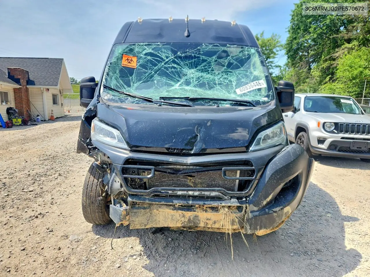 2023 Ram Promaster 3500 3500 High VIN: 3C6MRVJG2PE570672 Lot: 60936446