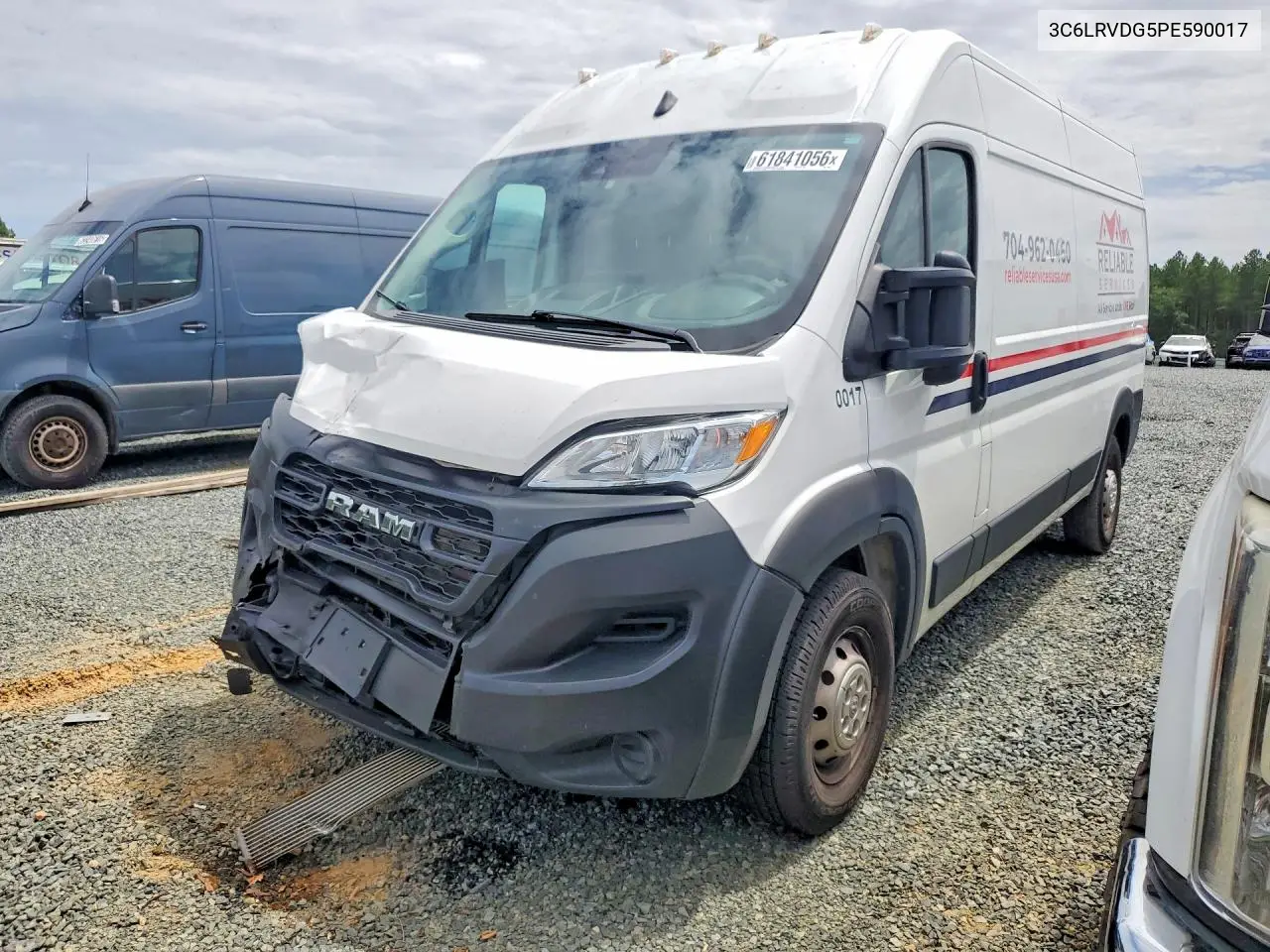 2023 Ram Promaster 2500 2500 High VIN: 3C6LRVDG5PE590017 Lot: 61841056
