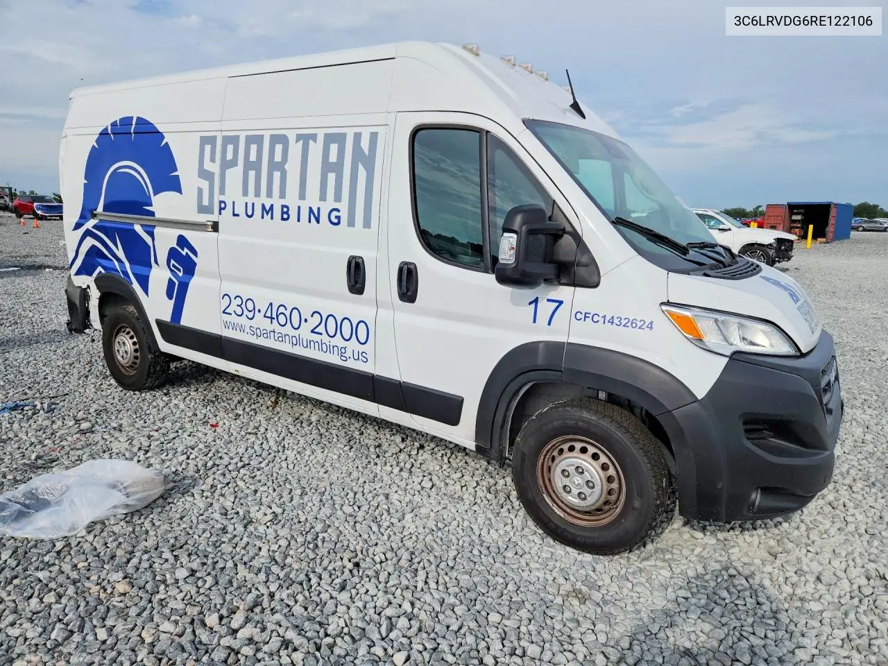 2024 Ram Promaster 2500 2500 High VIN: 3C6LRVDG6RE122106 Lot: 56610496
