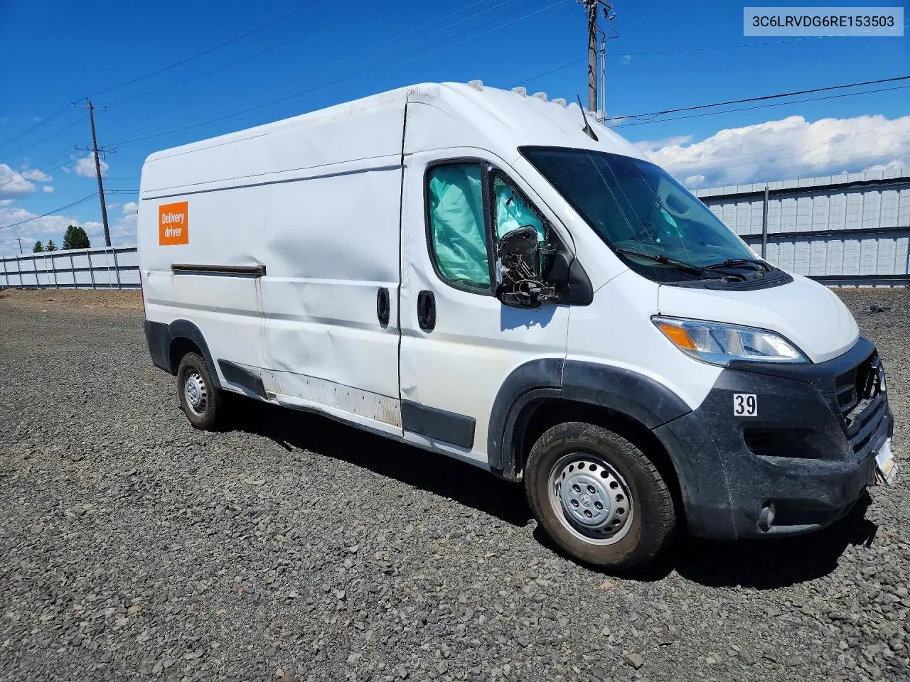 2024 Ram Promaster 2500 Delivery Van VIN: 3C6LRVDG6RE153503 Lot: 57221346