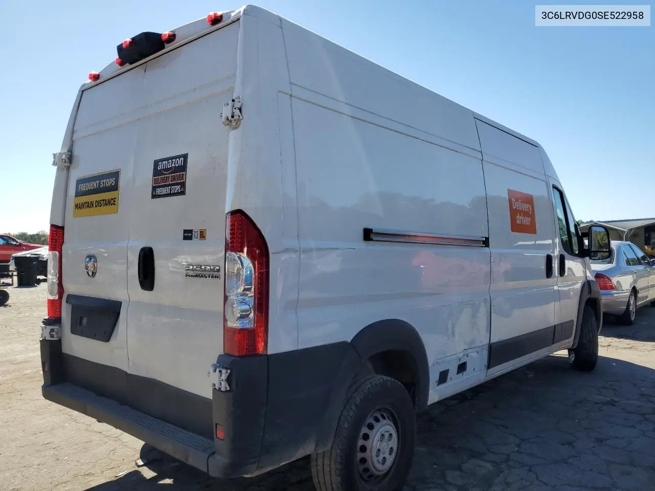 2025 Ram Promaster 2500 Delivery Van VIN: 3C6LRVDG0SE522958 Lot: 87282815