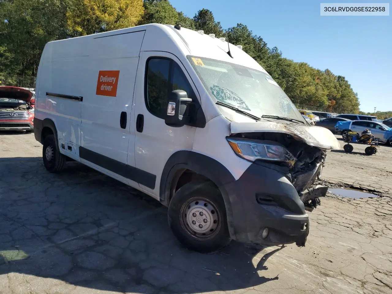 2025 Ram Promaster 2500 Delivery Van VIN: 3C6LRVDG0SE522958 Lot: 87282815