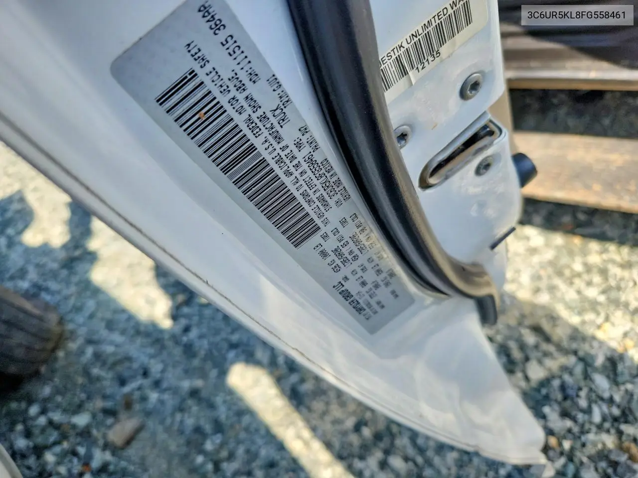 2015 Ram 2500 Laramie VIN: 3C6UR5KL8FG558461 Lot: 58876316