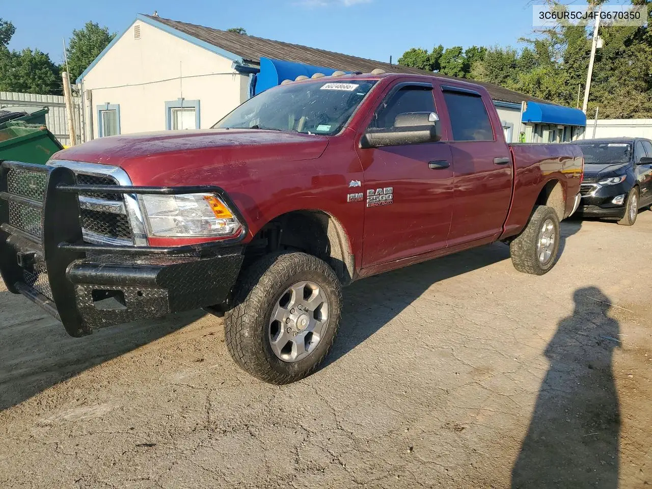 2015 Ram 2500 St VIN: 3C6UR5CJ4FG670350 Lot: 60248686