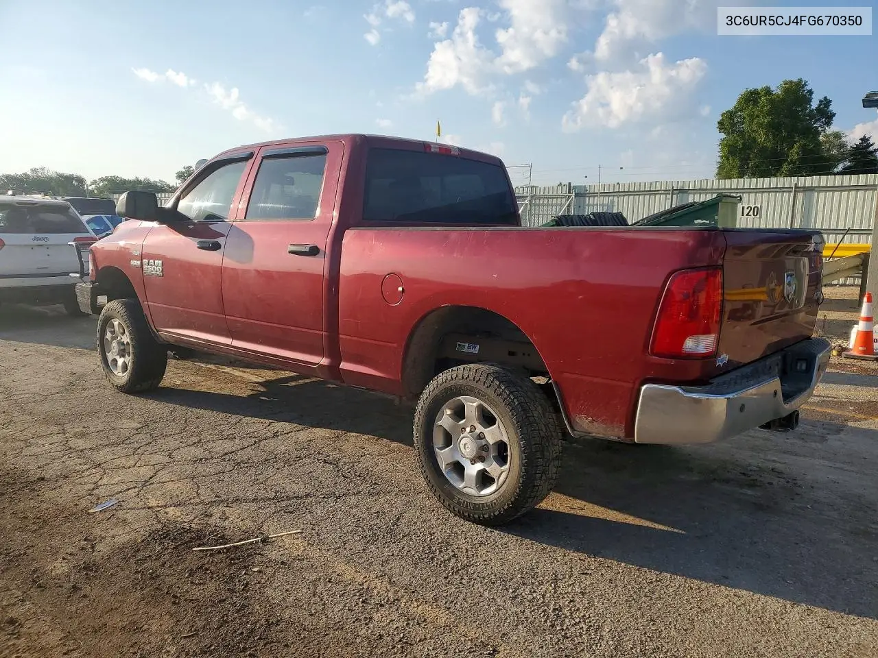 2015 Ram 2500 St VIN: 3C6UR5CJ4FG670350 Lot: 60248686