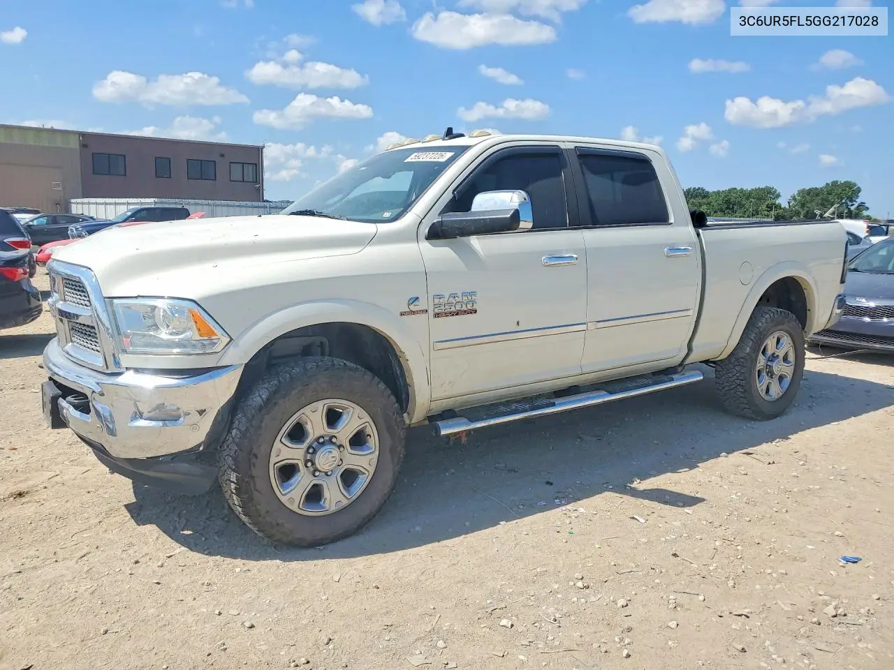 2016 Ram 2500 Laramie VIN: 3C6UR5FL5GG217028 Lot: 59237226