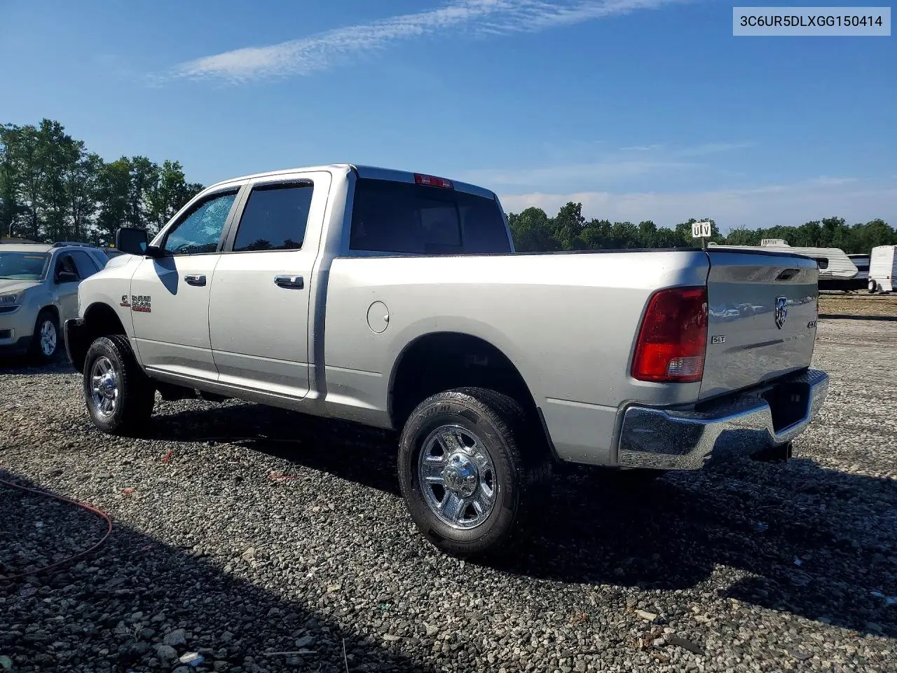 2016 Ram 2500 Slt VIN: 3C6UR5DLXGG150414 Lot: 62405016