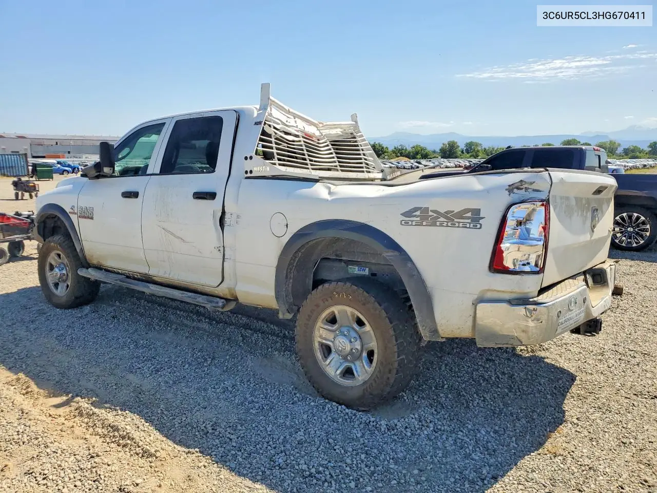 2017 Ram 2500 St VIN: 3C6UR5CL3HG670411 Lot: 57401166