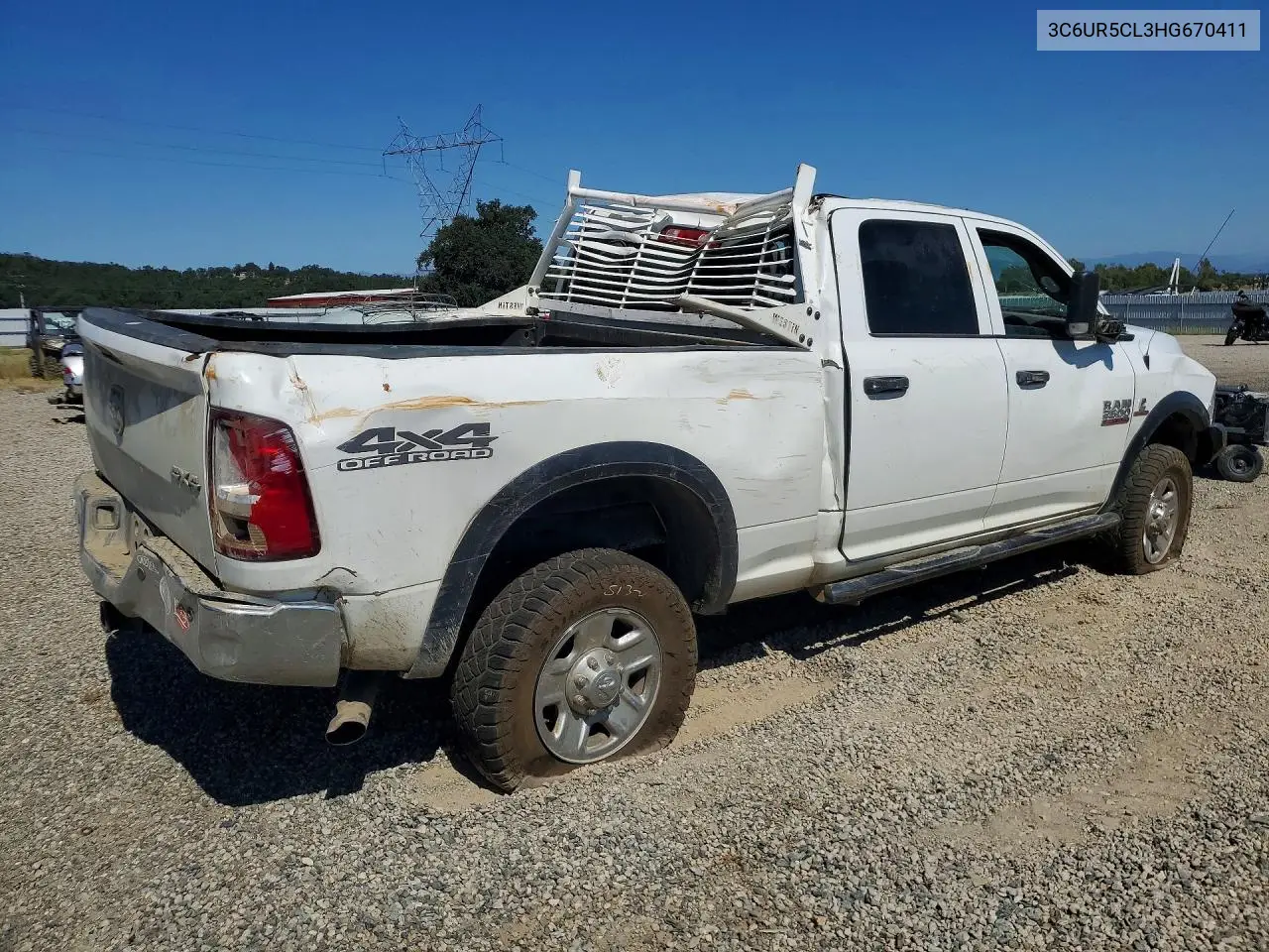 2017 Ram 2500 St VIN: 3C6UR5CL3HG670411 Lot: 57401166