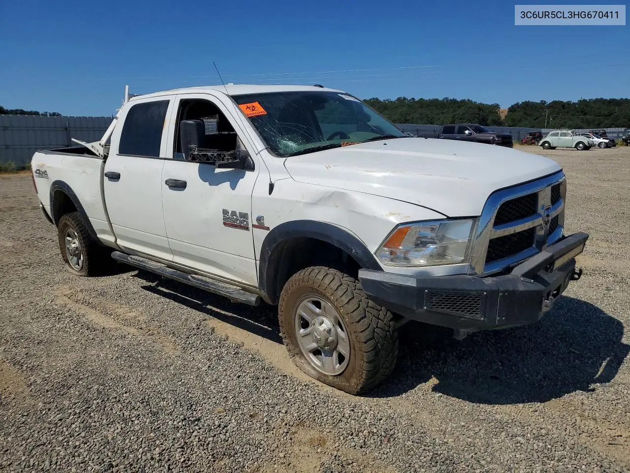 2017 Ram 2500 St VIN: 3C6UR5CL3HG670411 Lot: 57401166