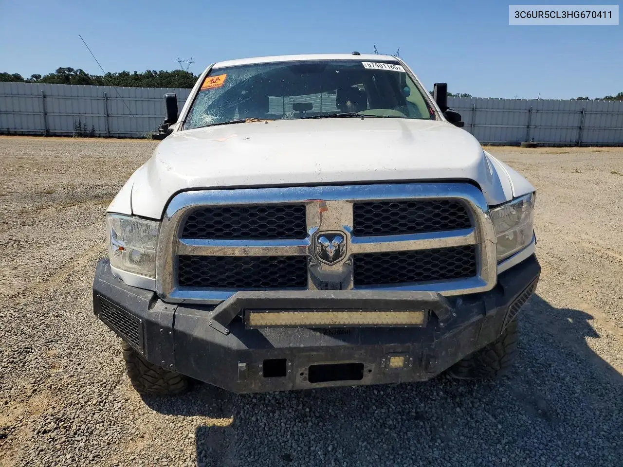 2017 Ram 2500 St VIN: 3C6UR5CL3HG670411 Lot: 57401166
