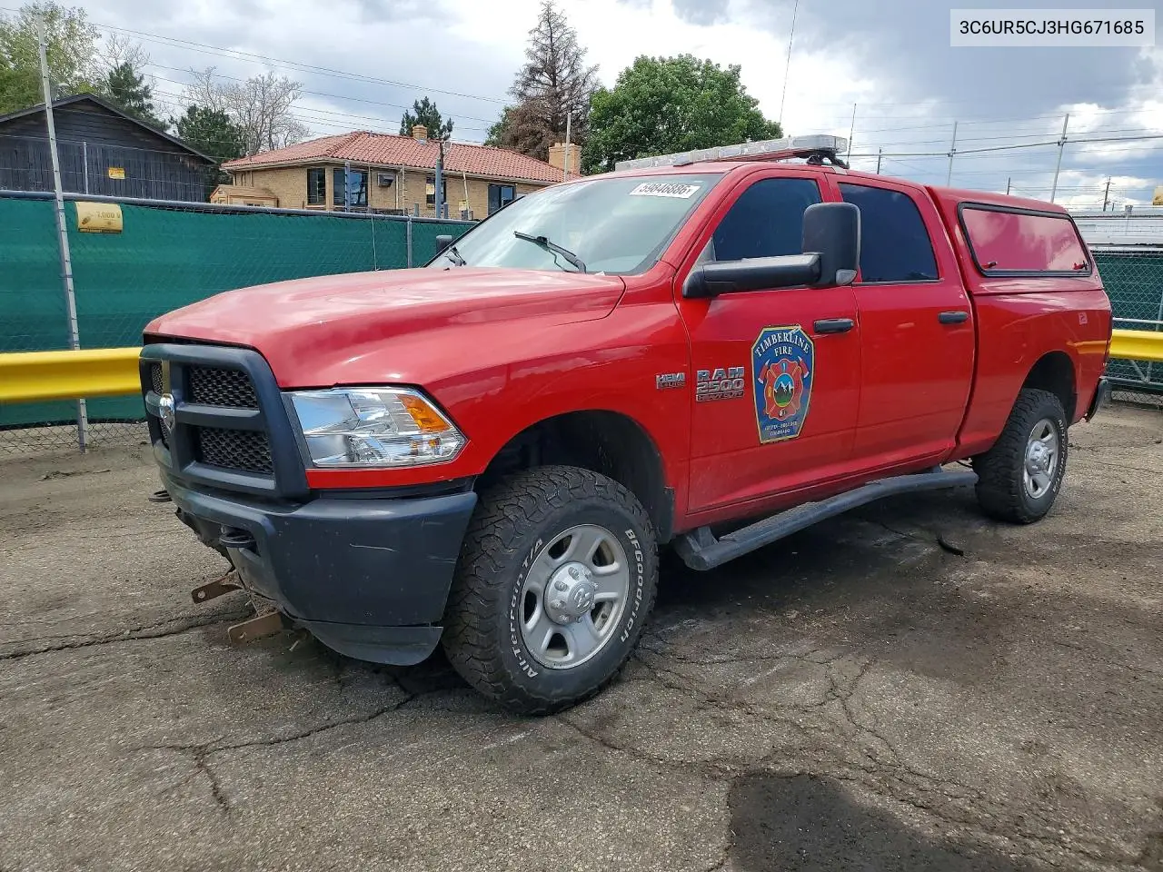 2017 Ram 2500 VIN: 3C6UR5CJ3HG671685 Lot: 59846886