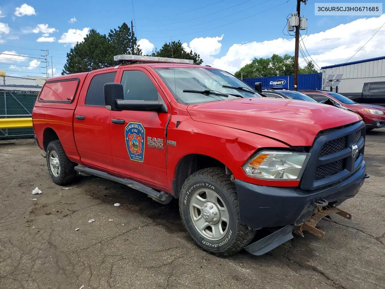 2017 Ram 2500 VIN: 3C6UR5CJ3HG671685 Lot: 59846886