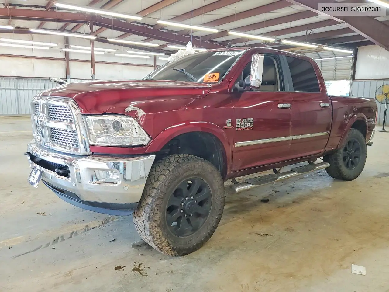 2018 Ram 2500 Laramie VIN: 3C6UR5FL6JG102381 Lot: 59151486