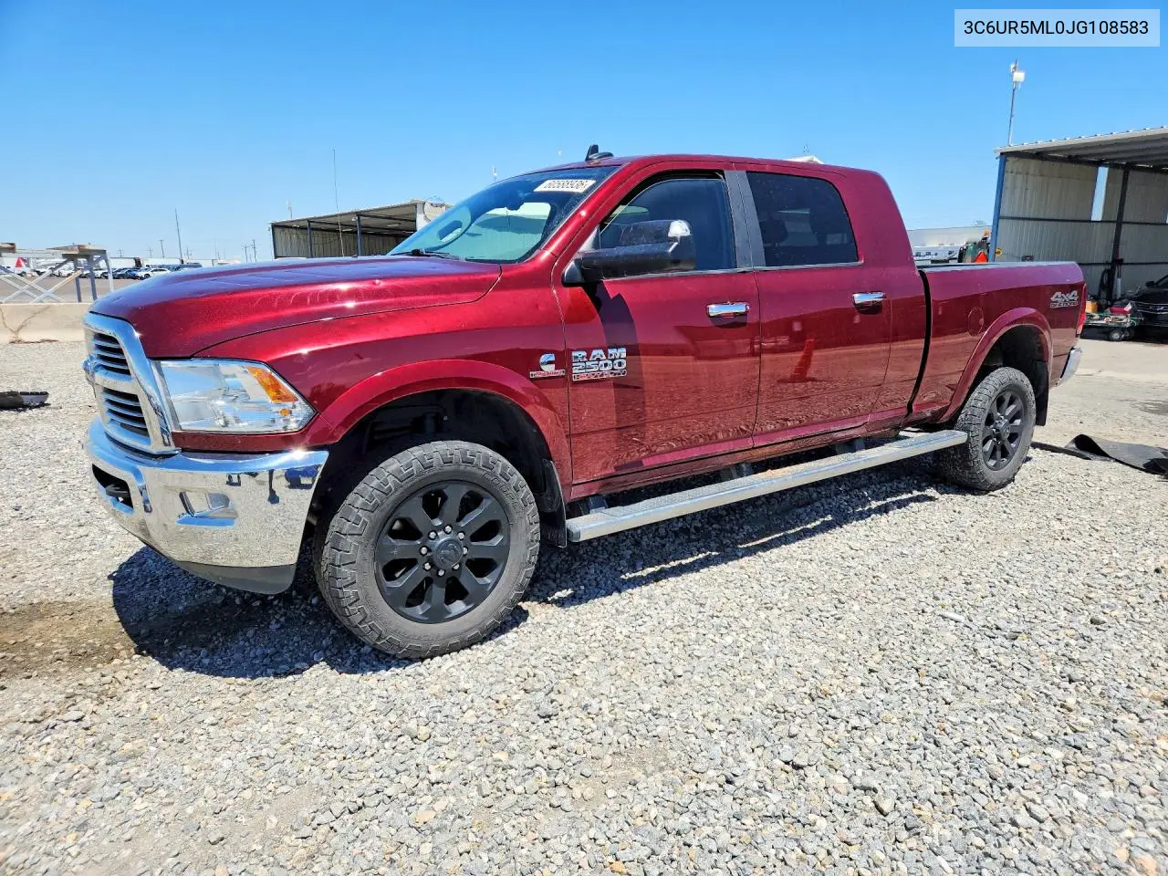 2018 Ram 2500 Slt VIN: 3C6UR5ML0JG108583 Lot: 60588936