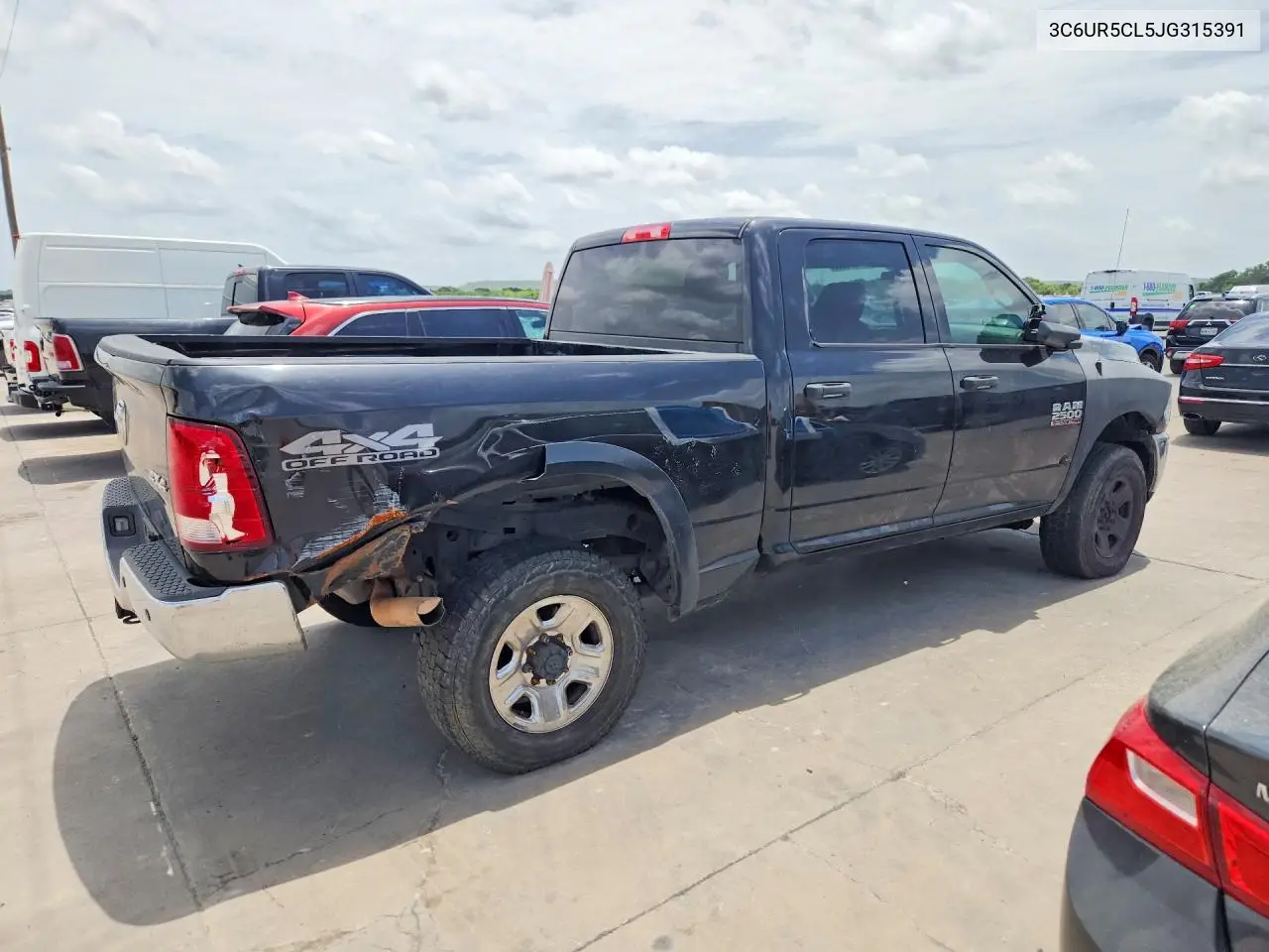 2018 Ram 2500 St VIN: 3C6UR5CL5JG315391 Lot: 61309686