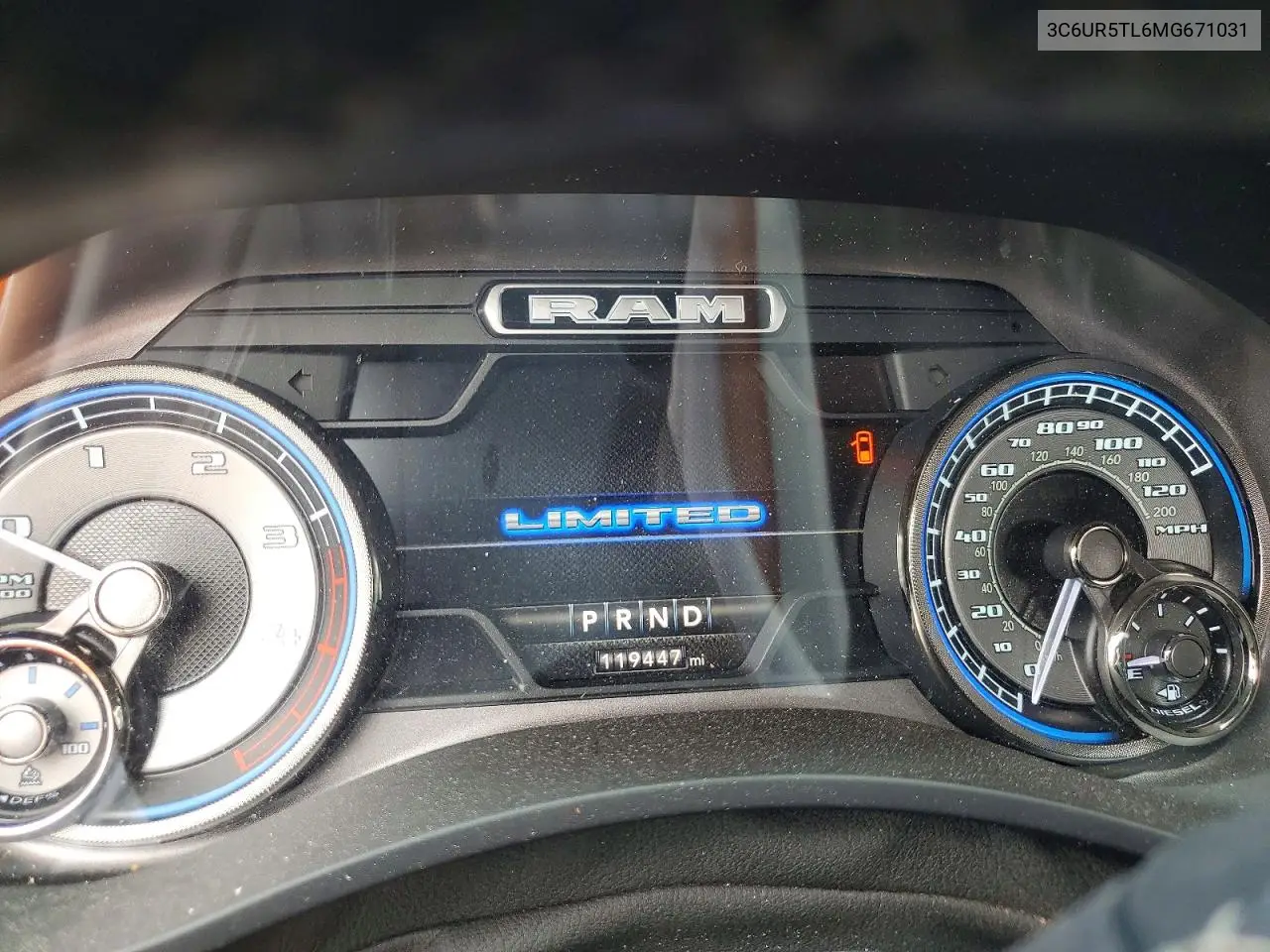 2021 Ram 2500 Limited VIN: 3C6UR5TL6MG671031 Lot: 51922406