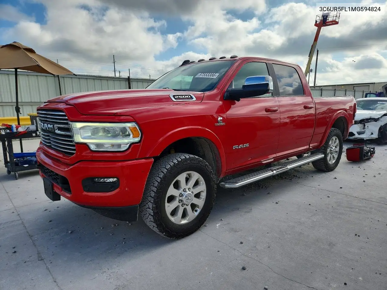 2021 Ram 2500 Laramie VIN: 3C6UR5FL1MG594824 Lot: 57553386