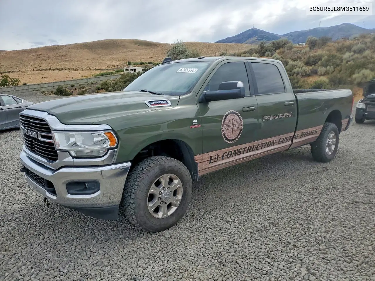 2021 Ram 2500 Big Horn VIN: 3C6UR5JL8MG511669 Lot: 60927296