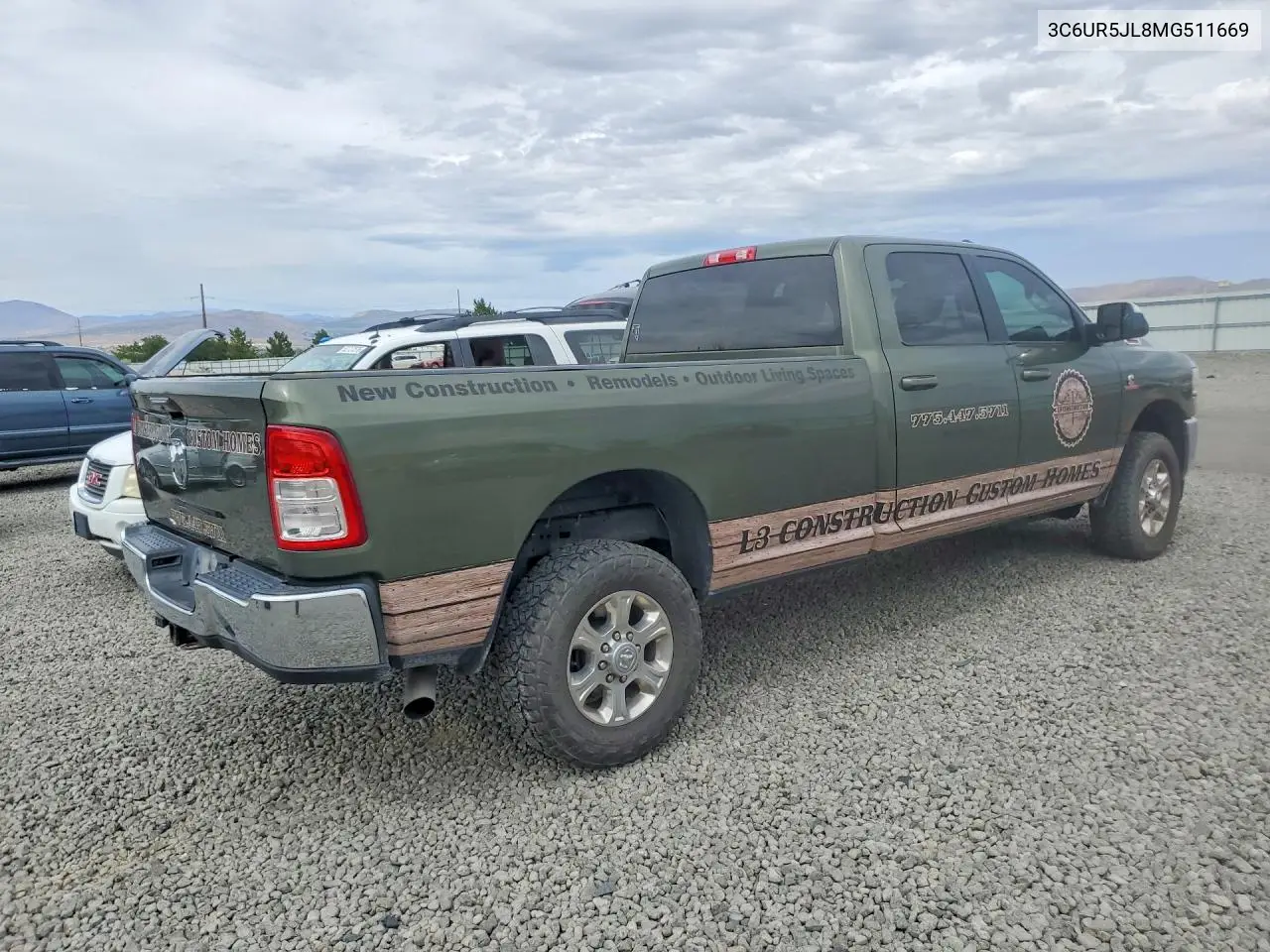 2021 Ram 2500 Big Horn VIN: 3C6UR5JL8MG511669 Lot: 60927296
