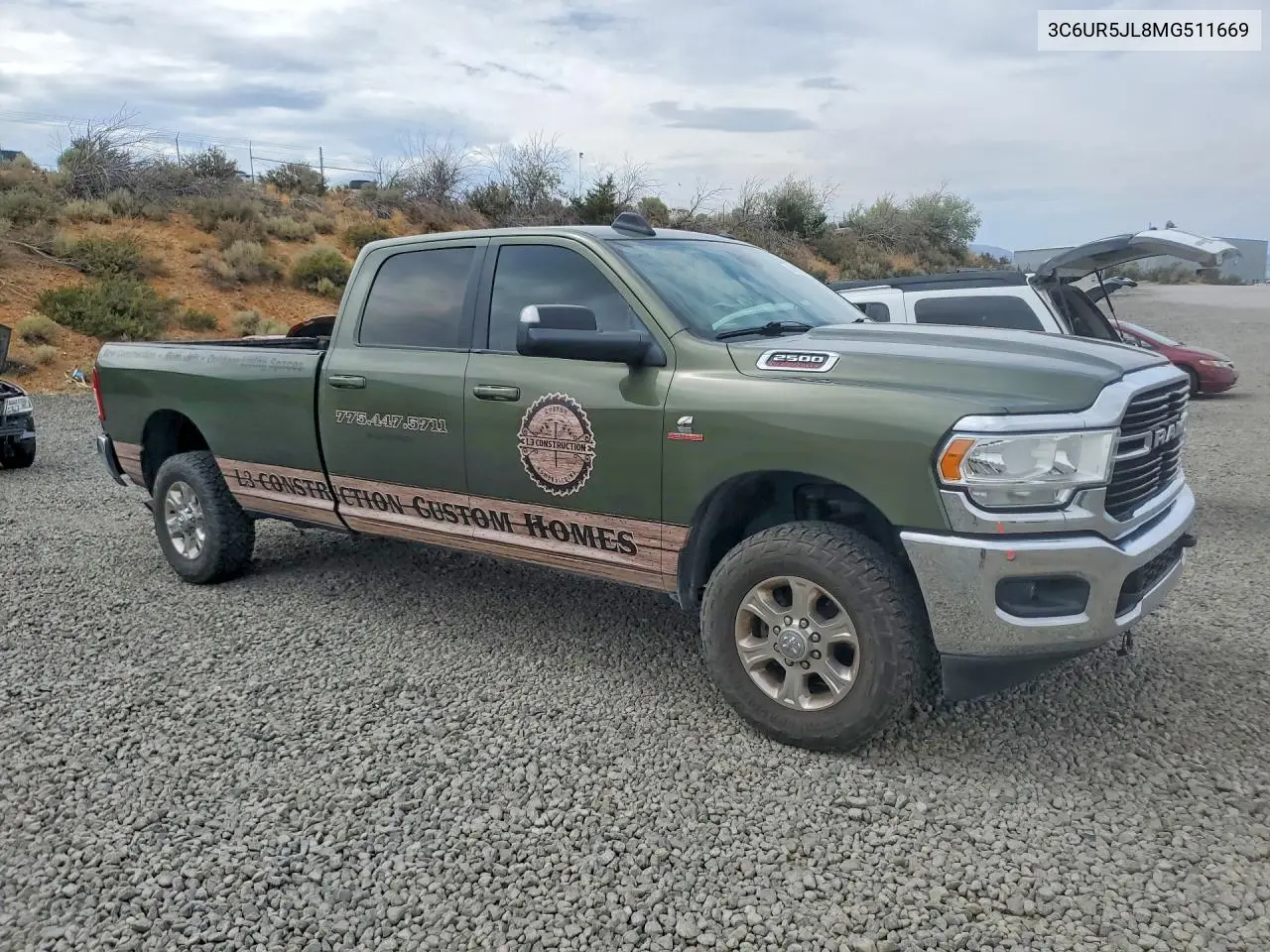 2021 Ram 2500 Big Horn VIN: 3C6UR5JL8MG511669 Lot: 60927296