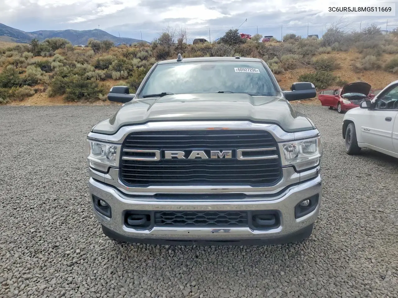 2021 Ram 2500 Big Horn VIN: 3C6UR5JL8MG511669 Lot: 60927296