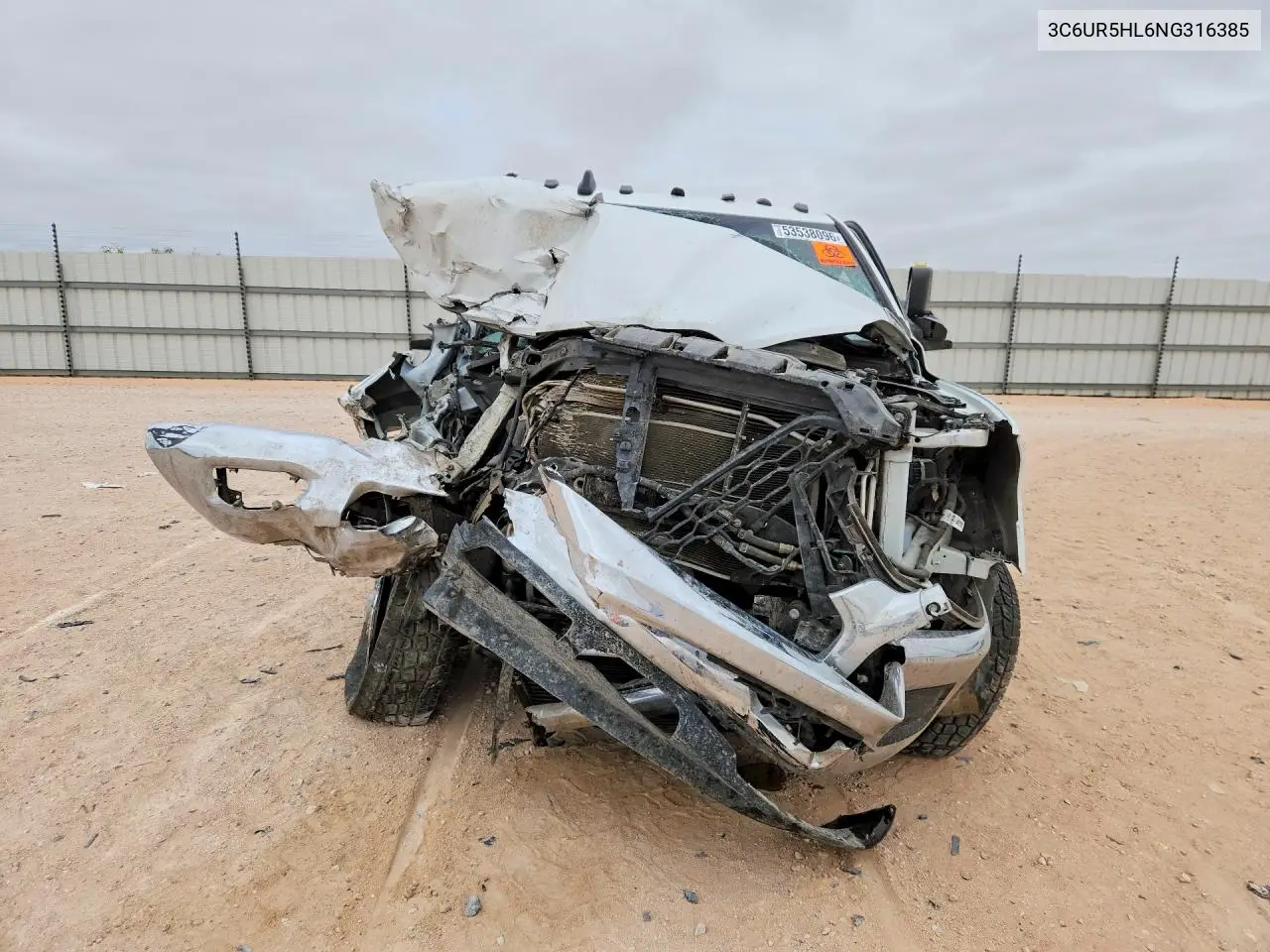 2022 Ram 2500 Tradesman VIN: 3C6UR5HL6NG316385 Lot: 53538096