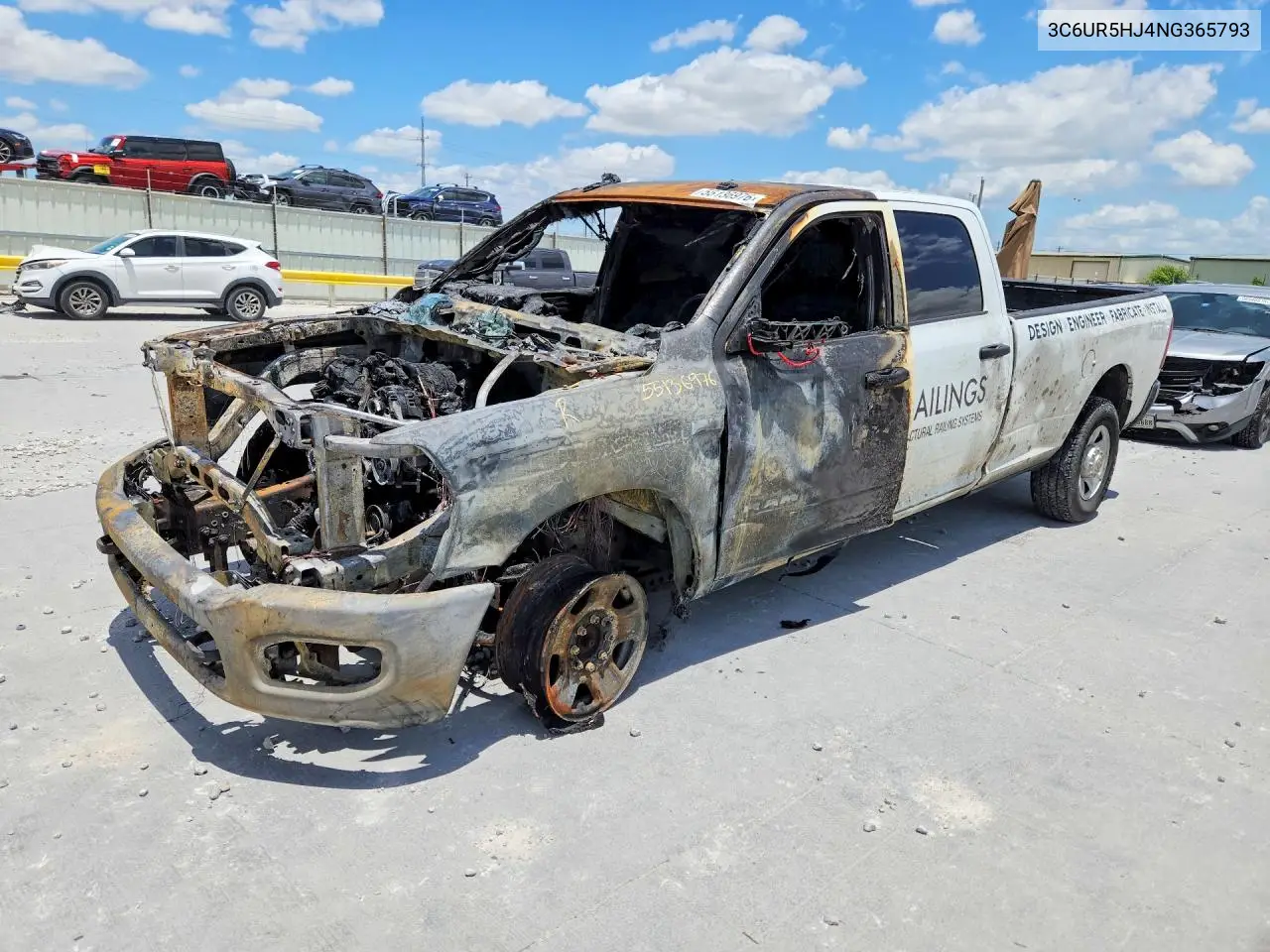 2022 Ram 2500 Tradesman VIN: 3C6UR5HJ4NG365793 Lot: 55136976