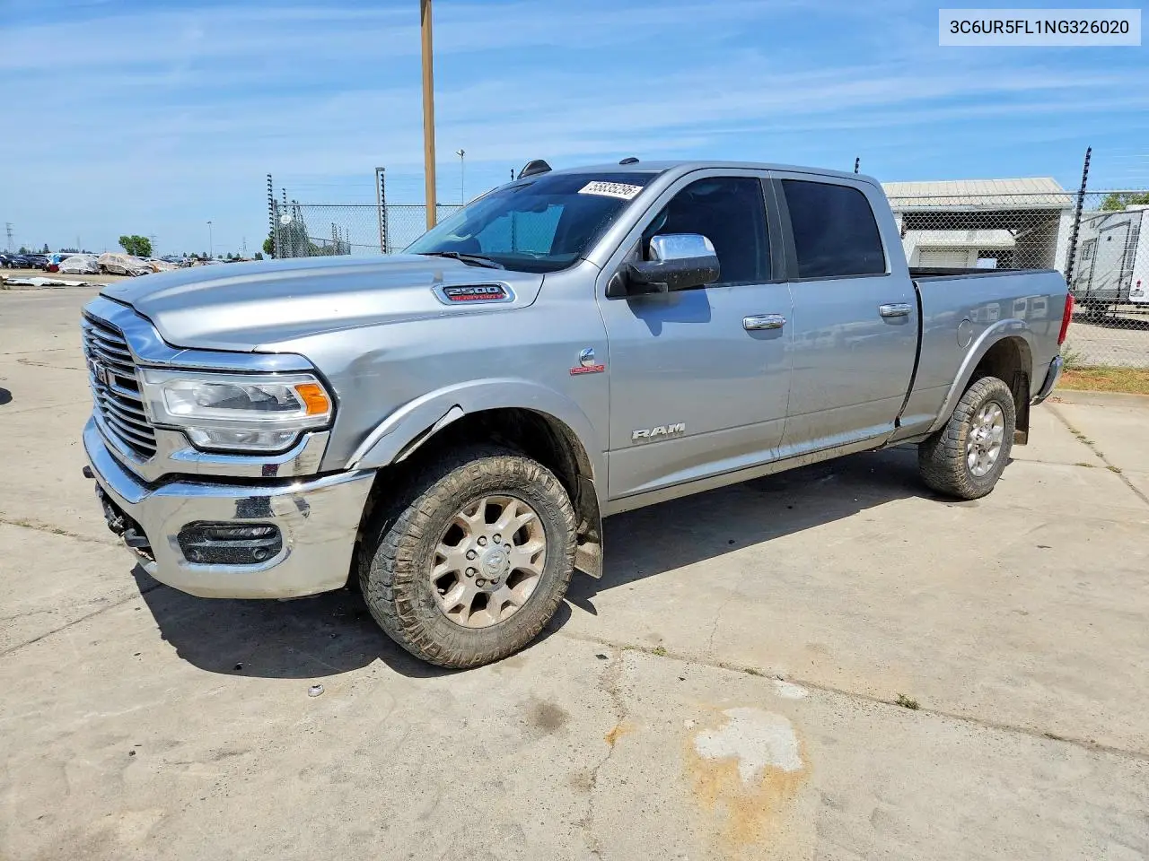 2022 Ram 2500 Laramie VIN: 3C6UR5FL1NG326020 Lot: 55835296