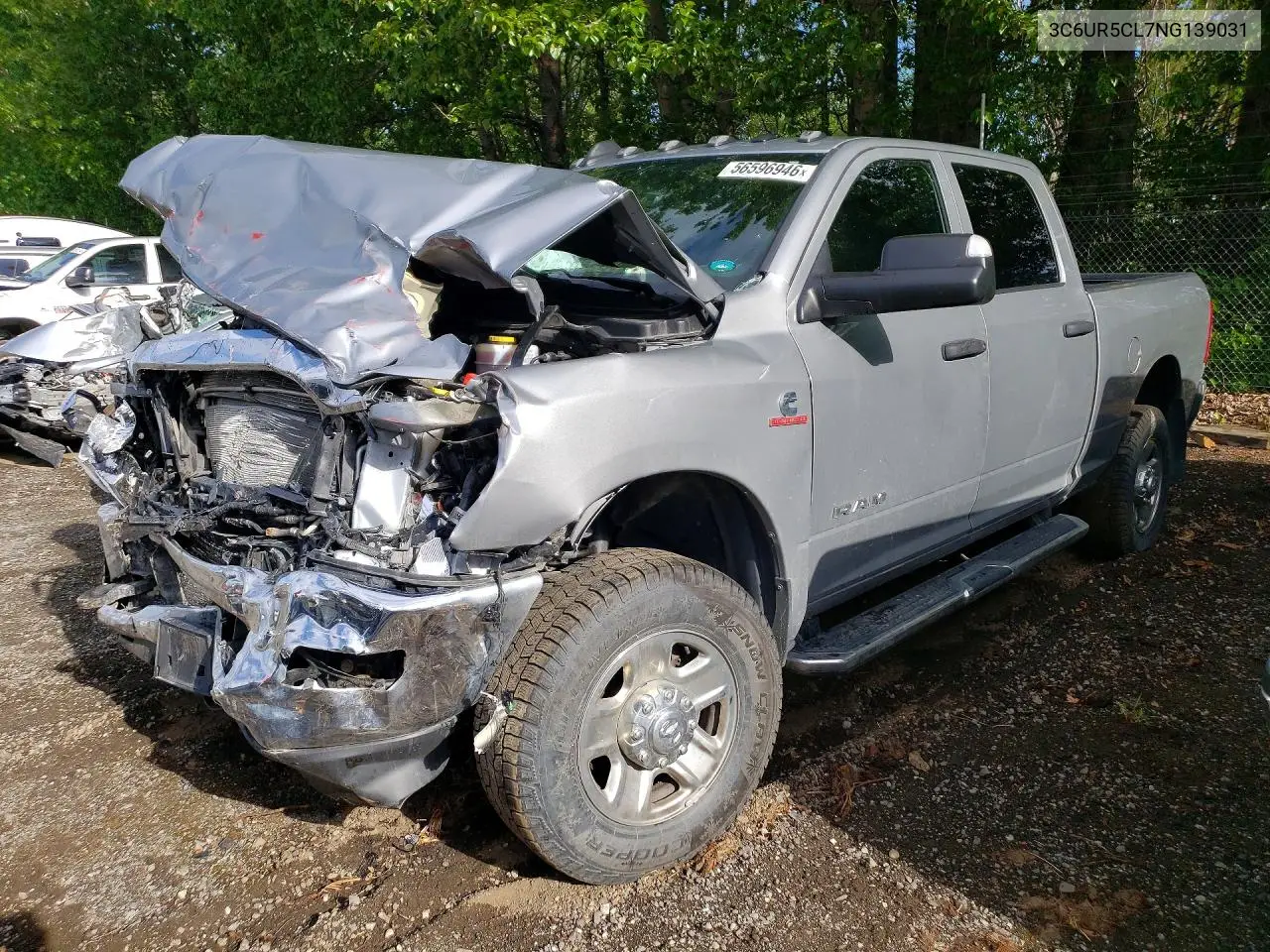 2022 Ram 2500 Tradesman VIN: 3C6UR5CL7NG139031 Lot: 56596946