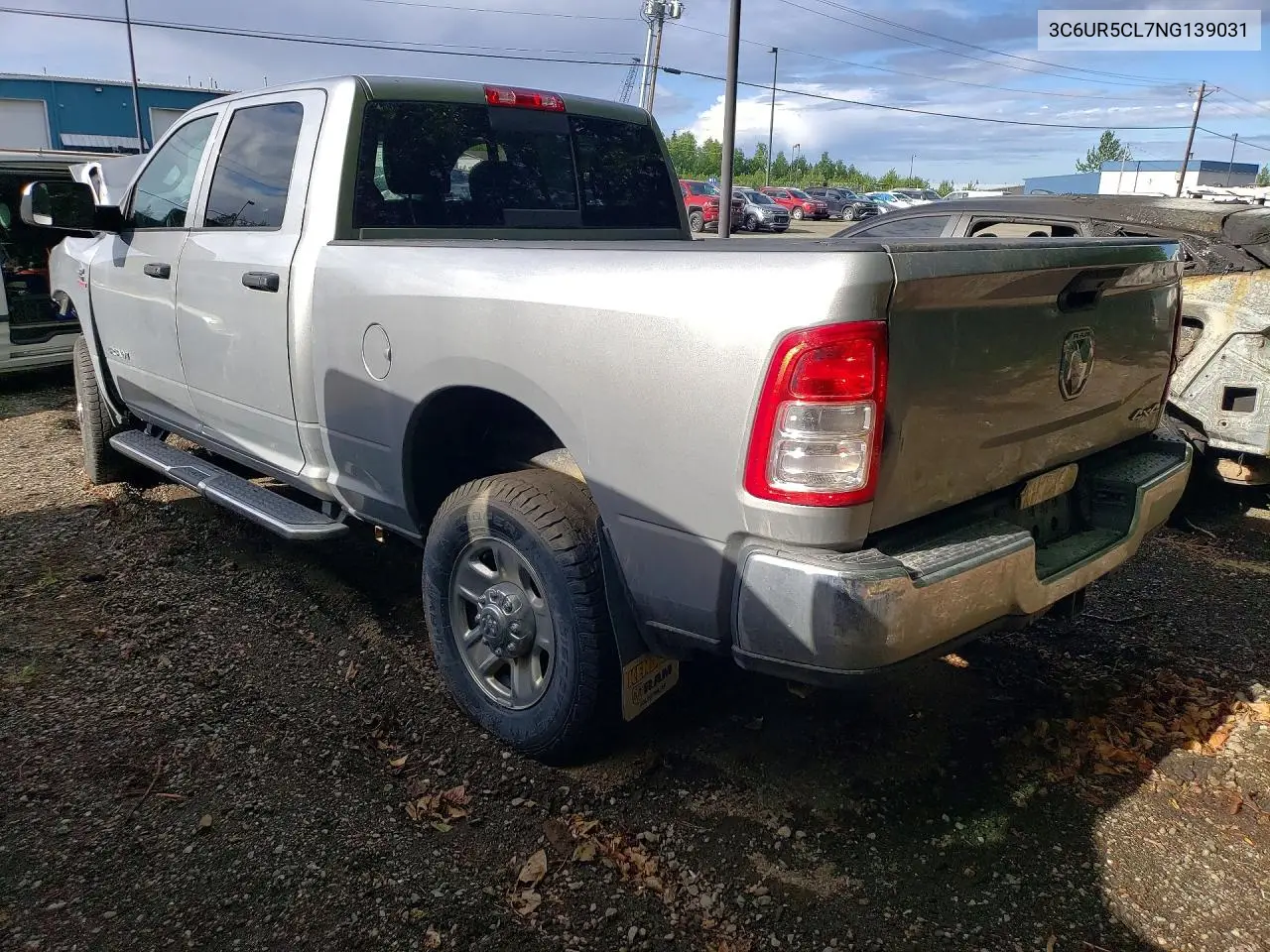 2022 Ram 2500 Tradesman VIN: 3C6UR5CL7NG139031 Lot: 56596946
