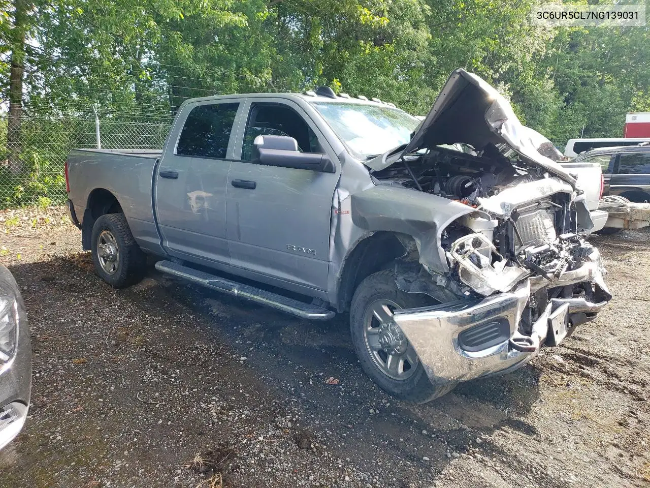 2022 Ram 2500 Tradesman VIN: 3C6UR5CL7NG139031 Lot: 56596946