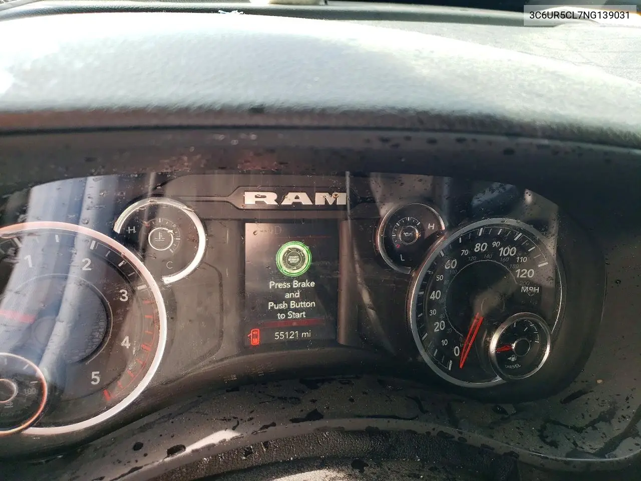 2022 Ram 2500 Tradesman VIN: 3C6UR5CL7NG139031 Lot: 56596946