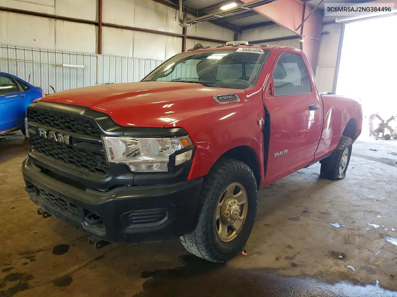 2022 Ram 2500 Tradesman VIN: 3C6MR5AJ2NG384496 Lot: 58064606