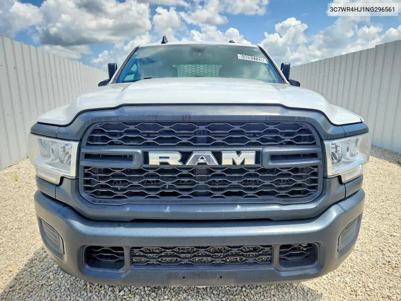 2022 Ram 2500 Tradesman VIN: 3C7WR4HJ1NG296561 Lot: 59297726