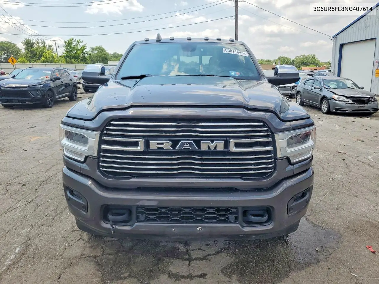 2022 Ram 2500 Laramie VIN: 3C6UR5FL8NG407614 Lot: 60071646
