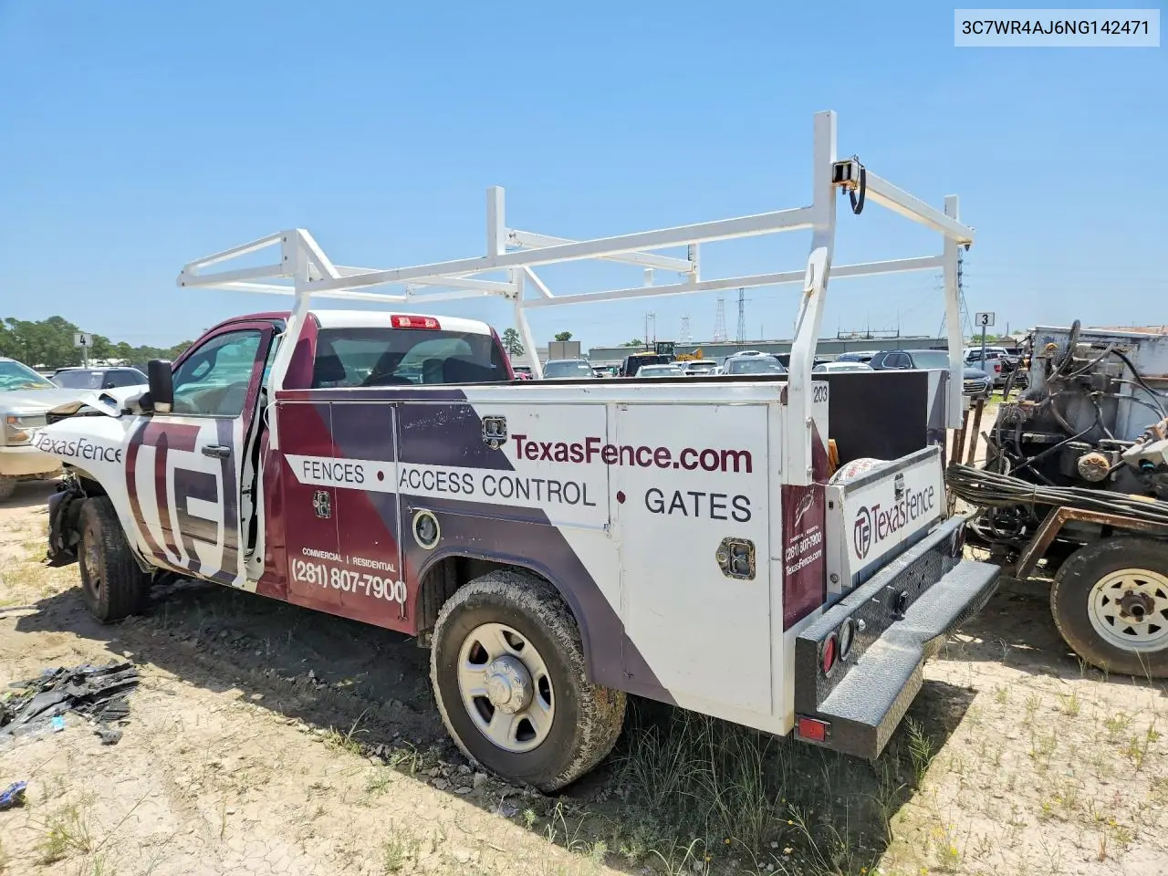 2022 Ram 2500 Tradesman VIN: 3C7WR4AJ6NG142471 Lot: 60824996