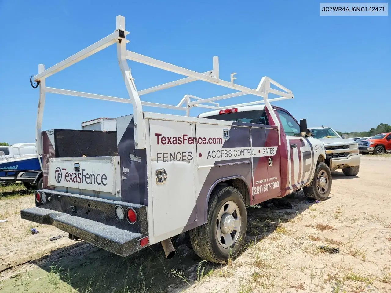 2022 Ram 2500 Tradesman VIN: 3C7WR4AJ6NG142471 Lot: 60824996