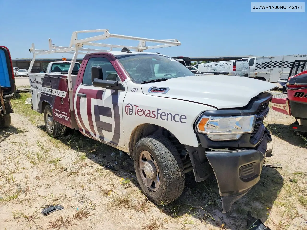 2022 Ram 2500 Tradesman VIN: 3C7WR4AJ6NG142471 Lot: 60824996