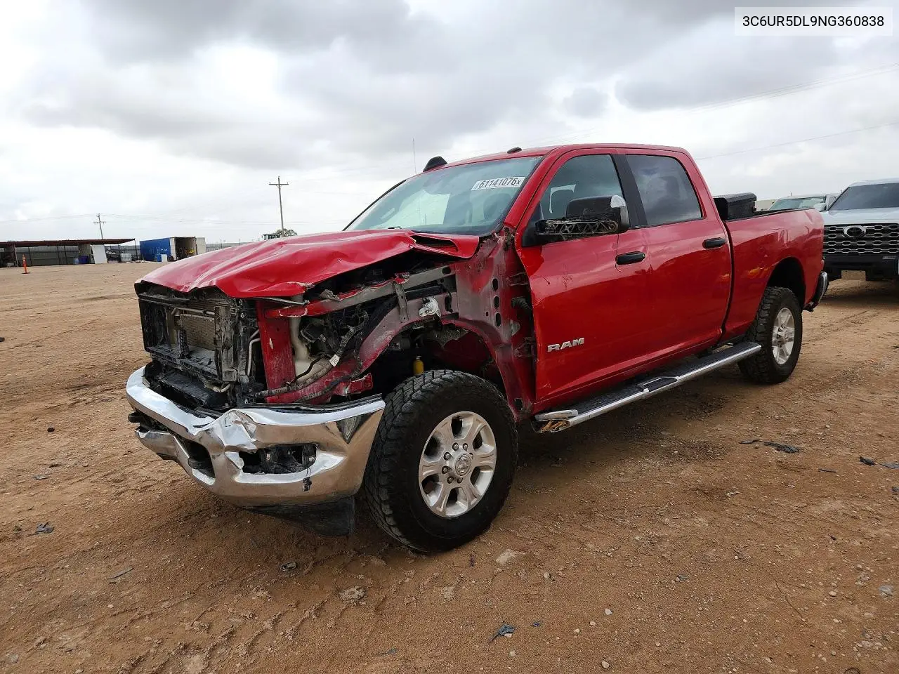 2022 Ram 2500 Big Horn/Lone Star VIN: 3C6UR5DL9NG360838 Lot: 61141076